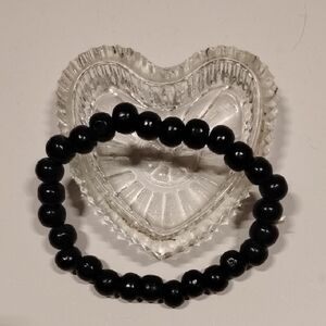 Fashion Jewelry Wood Black Beaded Bracelet